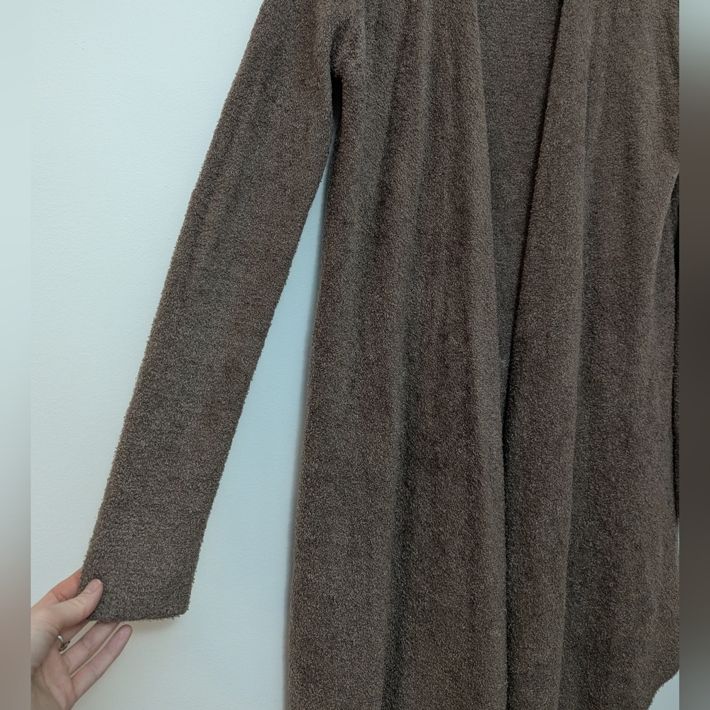 Barefoot Dreams Bamboo CozyChic Lite Island Wrap Cardigan S/M Taupe Brown - Picture 6 of 10